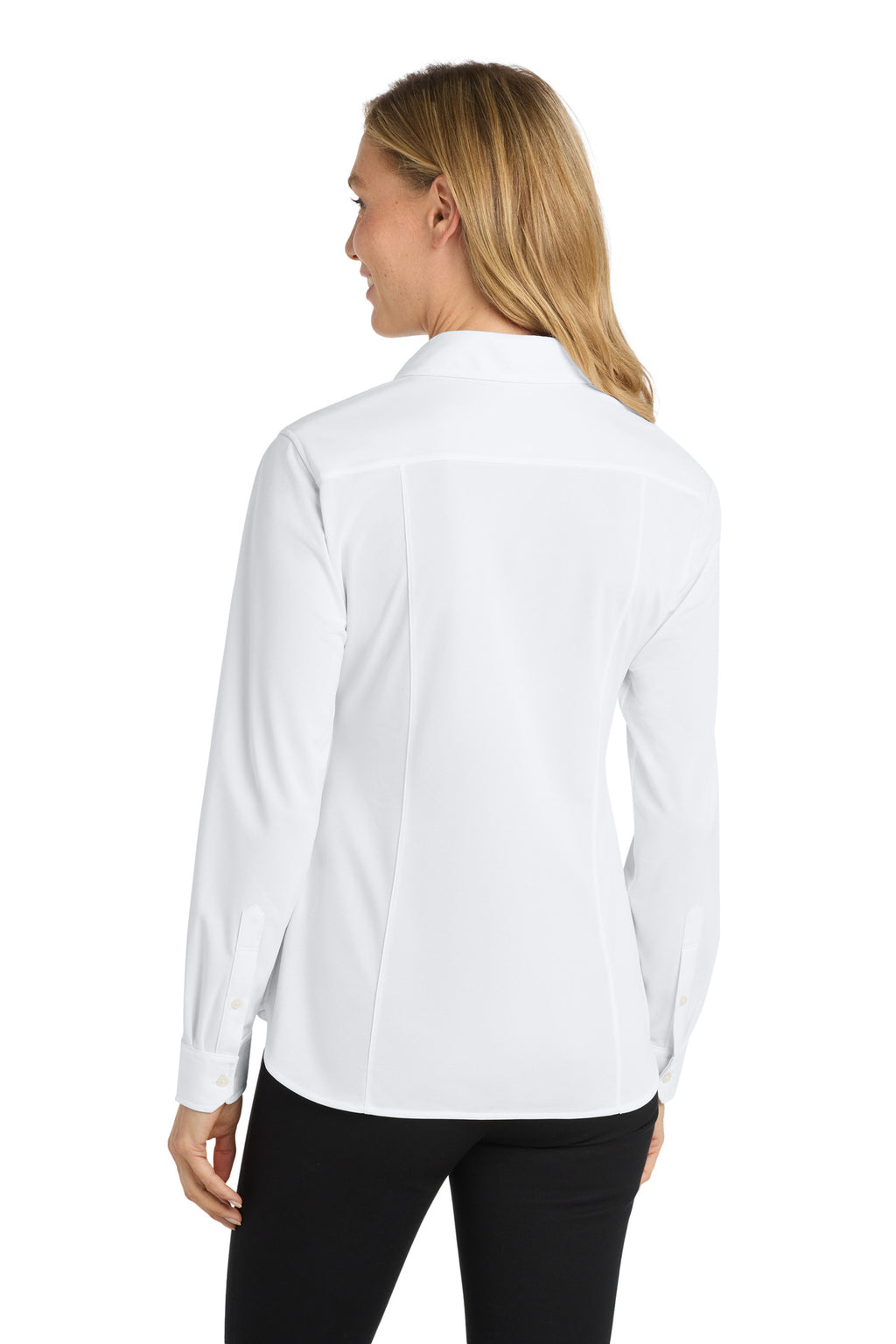 Port Authority Women's Dimension Knit Dress Shirt. L570 - White - back