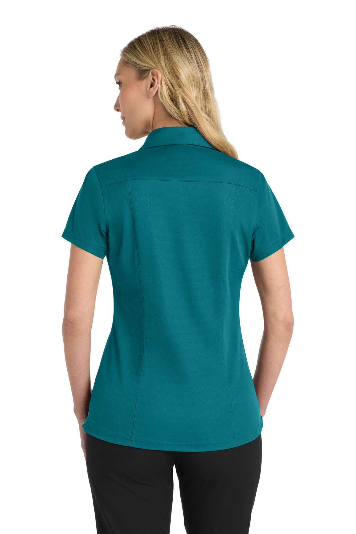 DISCONTINUED Port Authority Women's Dimension Polo. L571 - Dark Teal - back