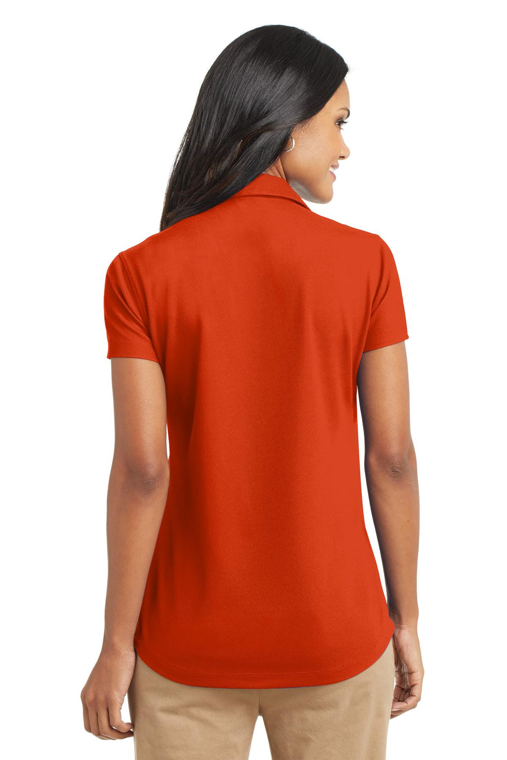 Port Authority Women's Dry Zone Grid Polo. L572 - Autumn Orange - back