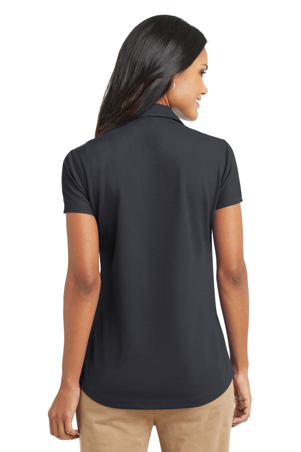 Port Authority Women's Dry Zone Grid Polo. L572 - Battleship Grey - back