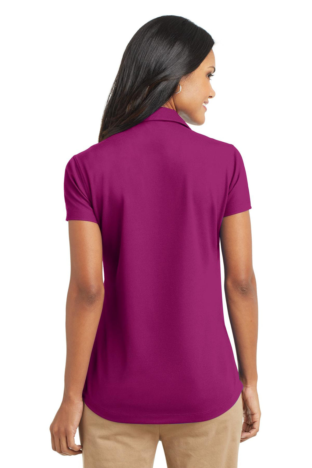 Port Authority Women's Dry Zone Grid Polo. L572 - Magenta - back