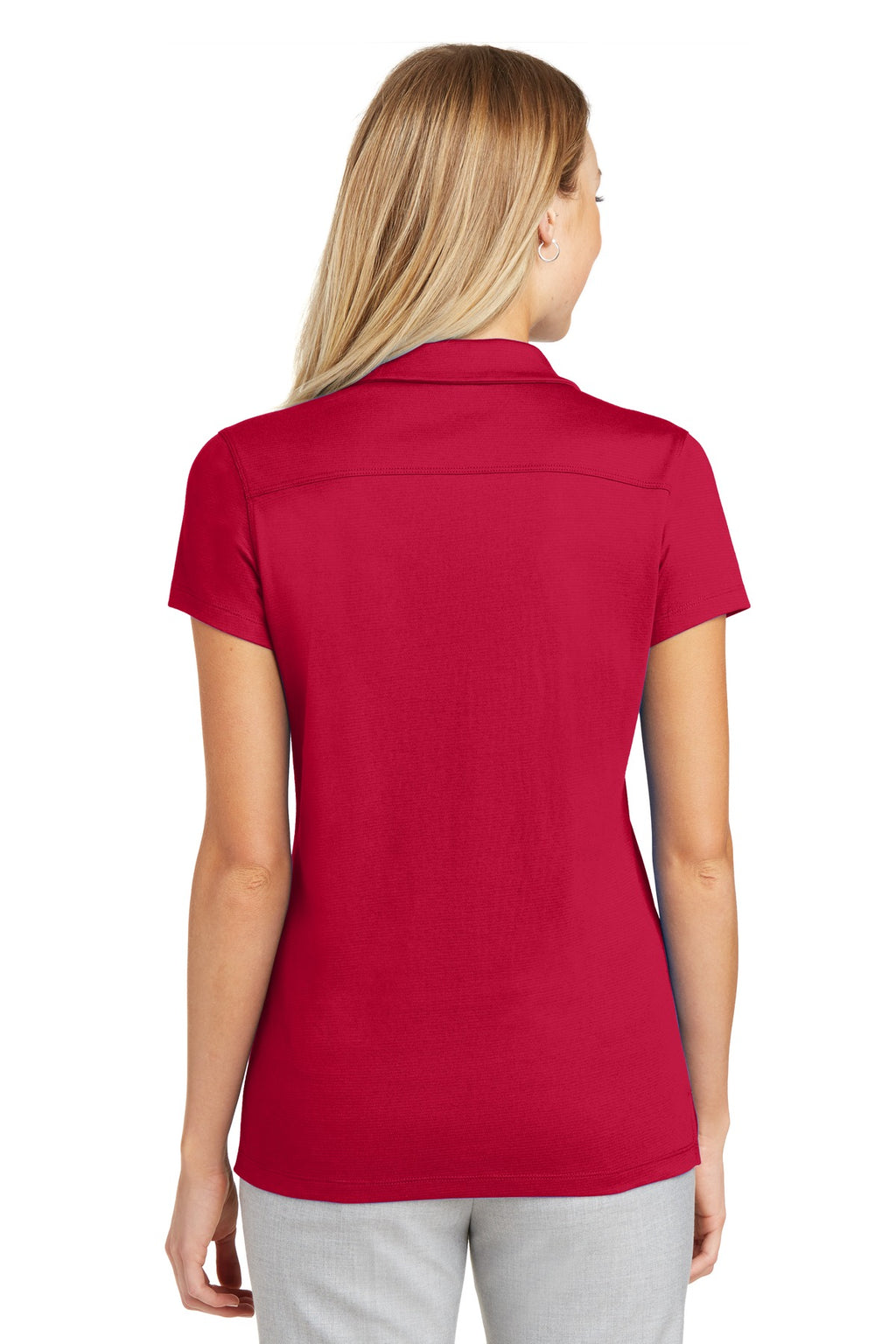 Port Authority Women's Rapid Dry Mesh Polo. L573 - Engine Red - back