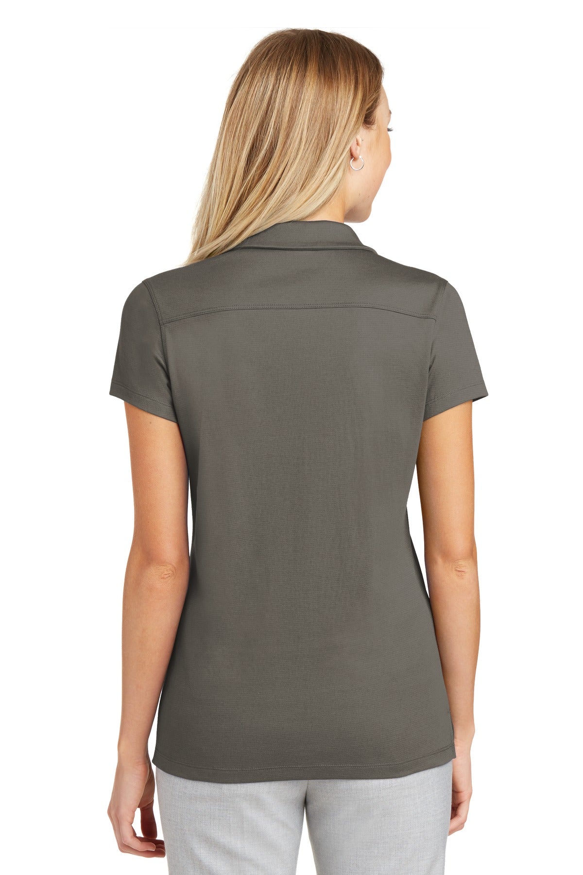 Port Authority Women's Rapid Dry Mesh Polo. L573 - Grey Smoke - back