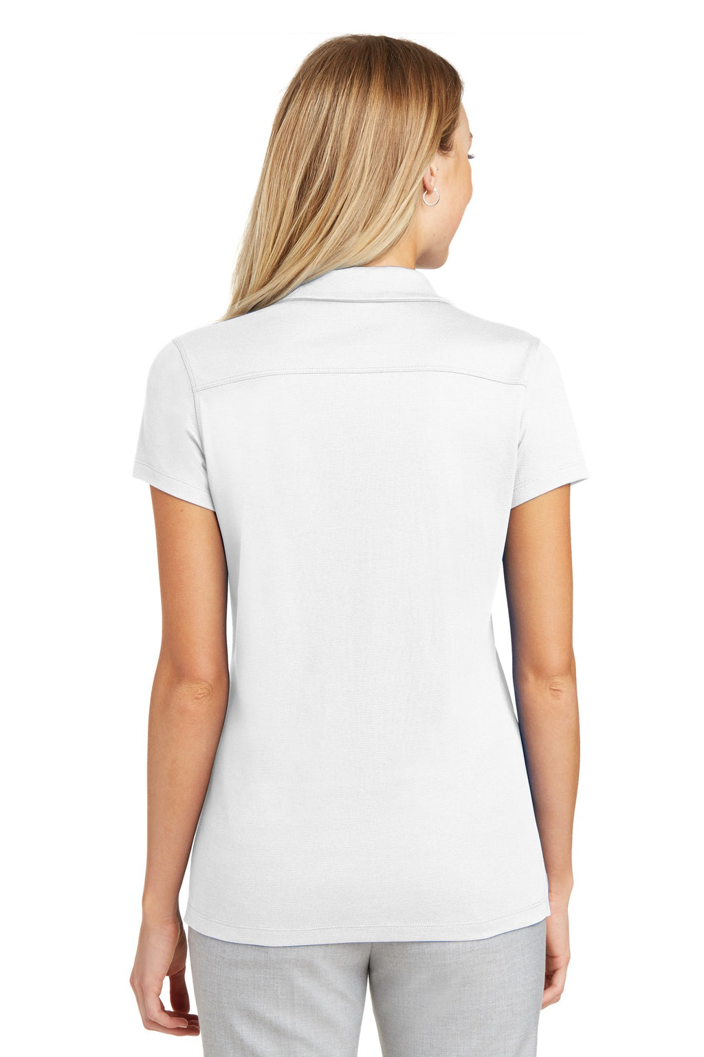 Port Authority Women's Rapid Dry Mesh Polo. L573 - White - back