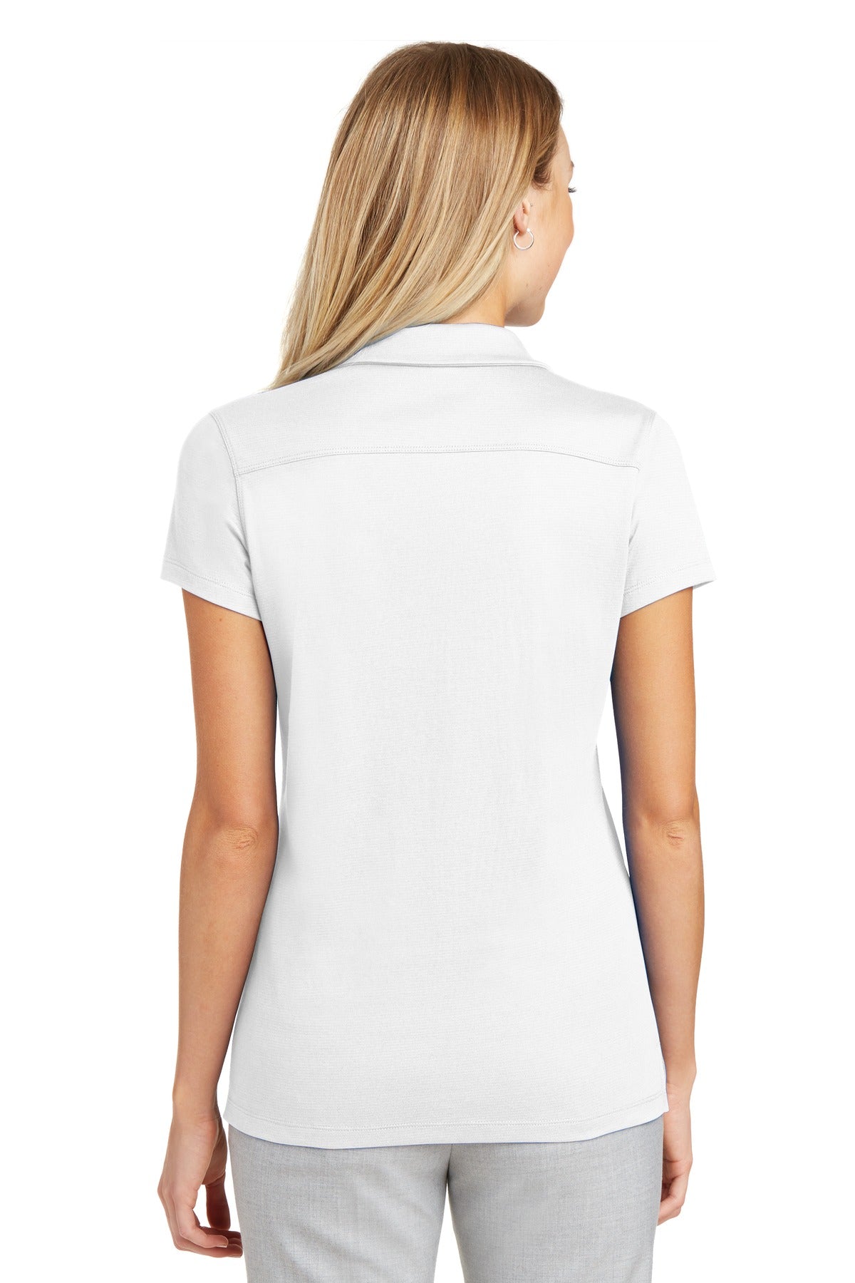 Port Authority Women's Rapid Dry Mesh Polo. L573 - White - back