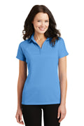 DISCONTINUED Port Authority Women's Crossover Raglan Polo. L575 - Azure Blue - front