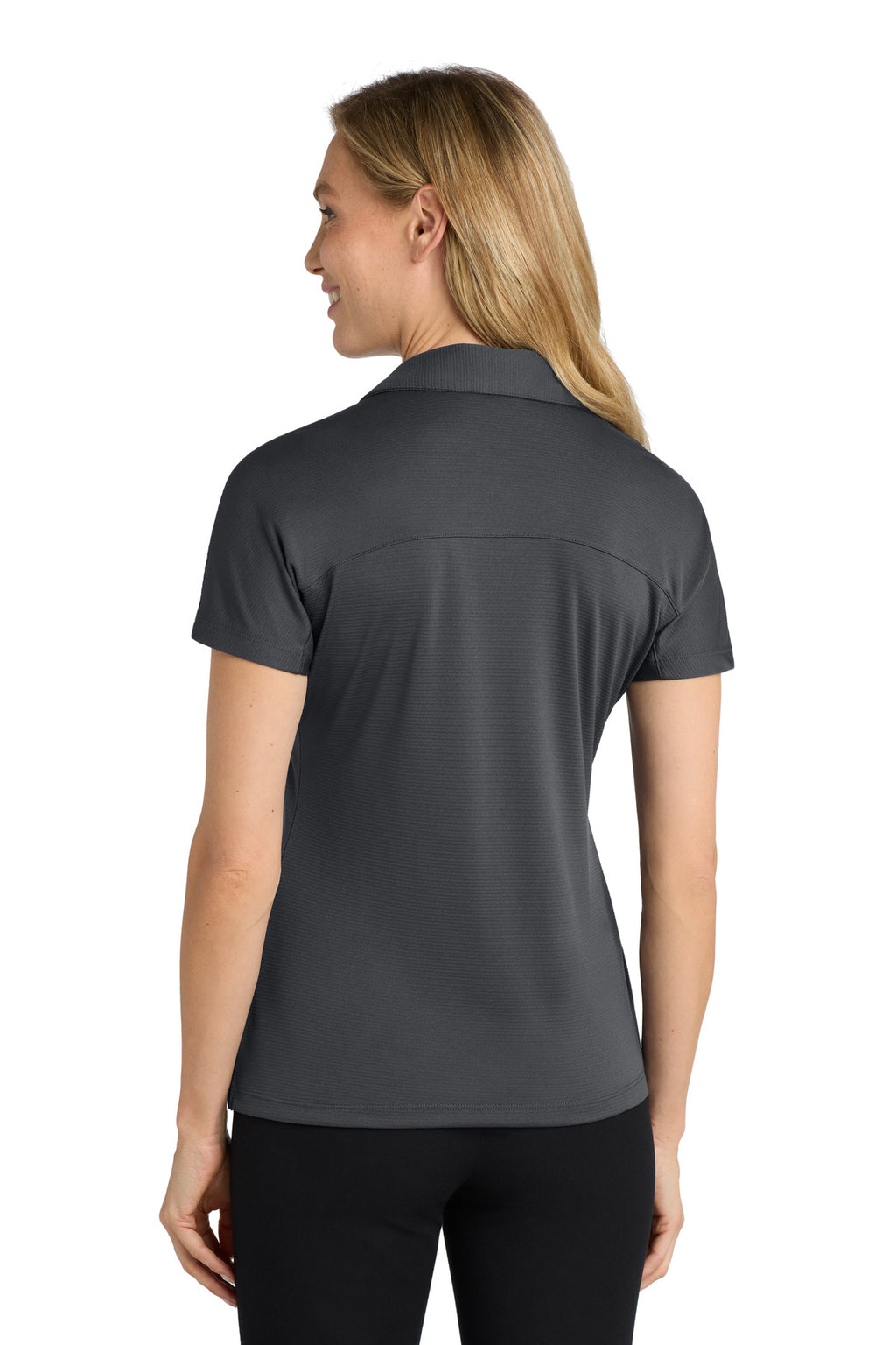 DISCONTINUED Port Authority Women's Crossover Raglan Polo. L575 - Battleship Grey - back