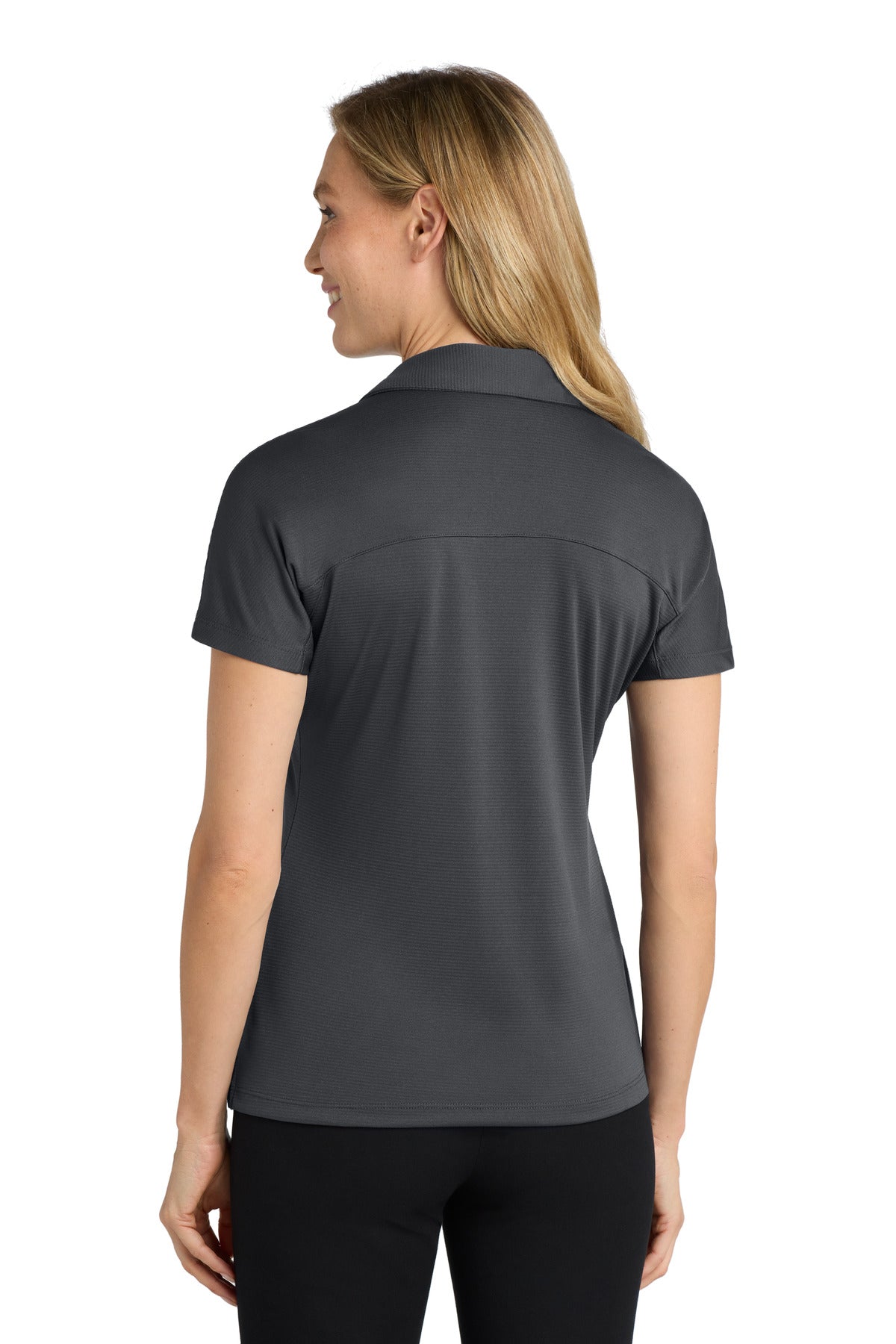 DISCONTINUED Port Authority Women's Crossover Raglan Polo. L575 - Battleship Grey - back