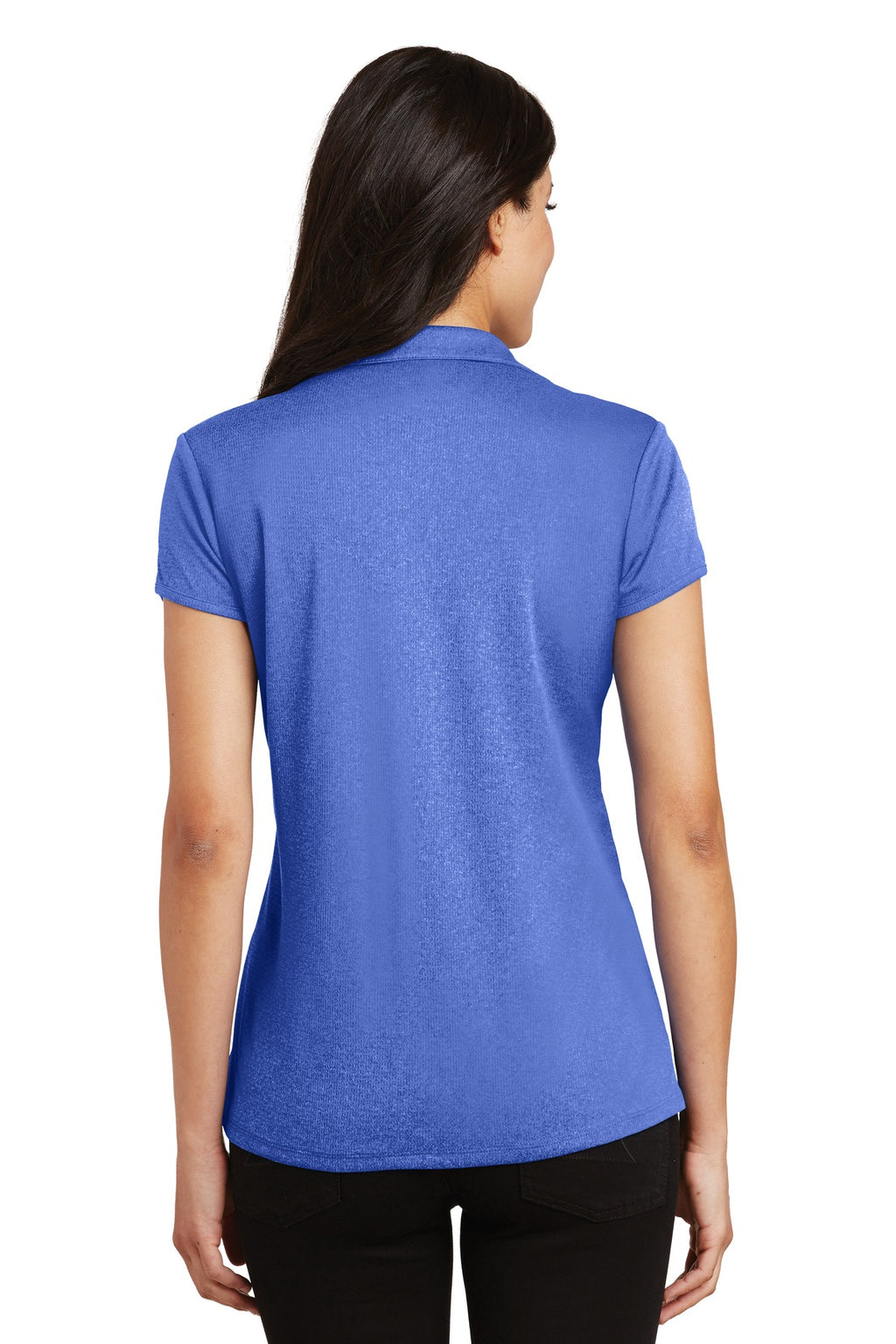 Port Authority Women's Trace Heather Polo. L576 - True Royal Heather - back