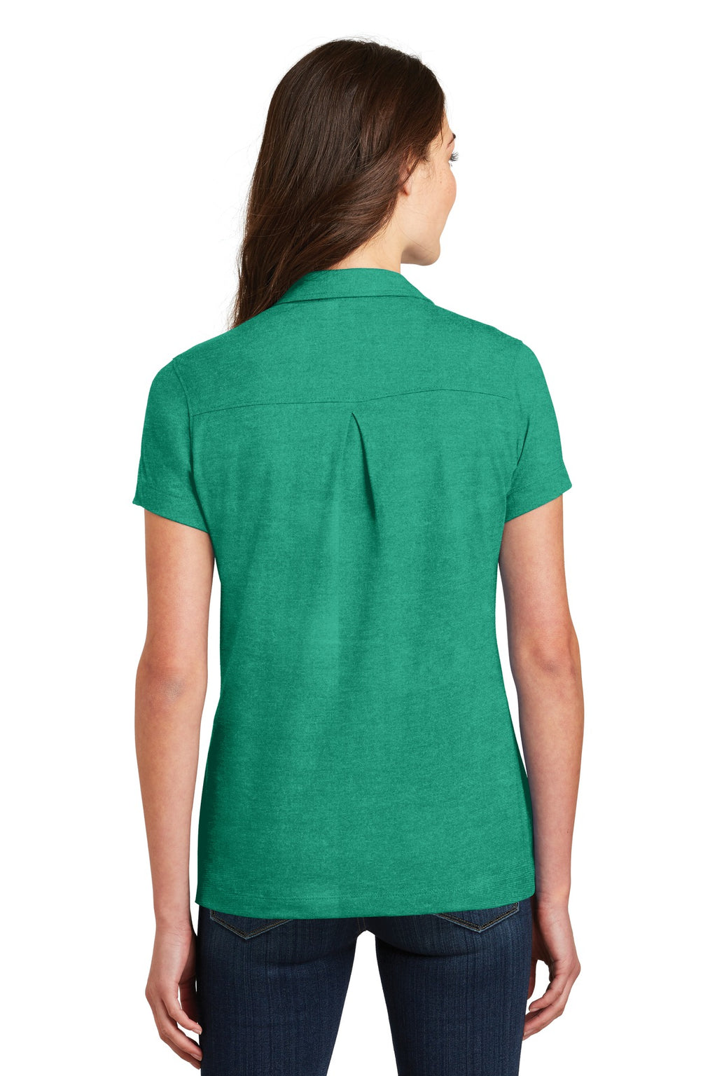 DISCONTINUED Port Authority Ladies Meridian Cotton Blend Polo. L577 - Verdant Green - back