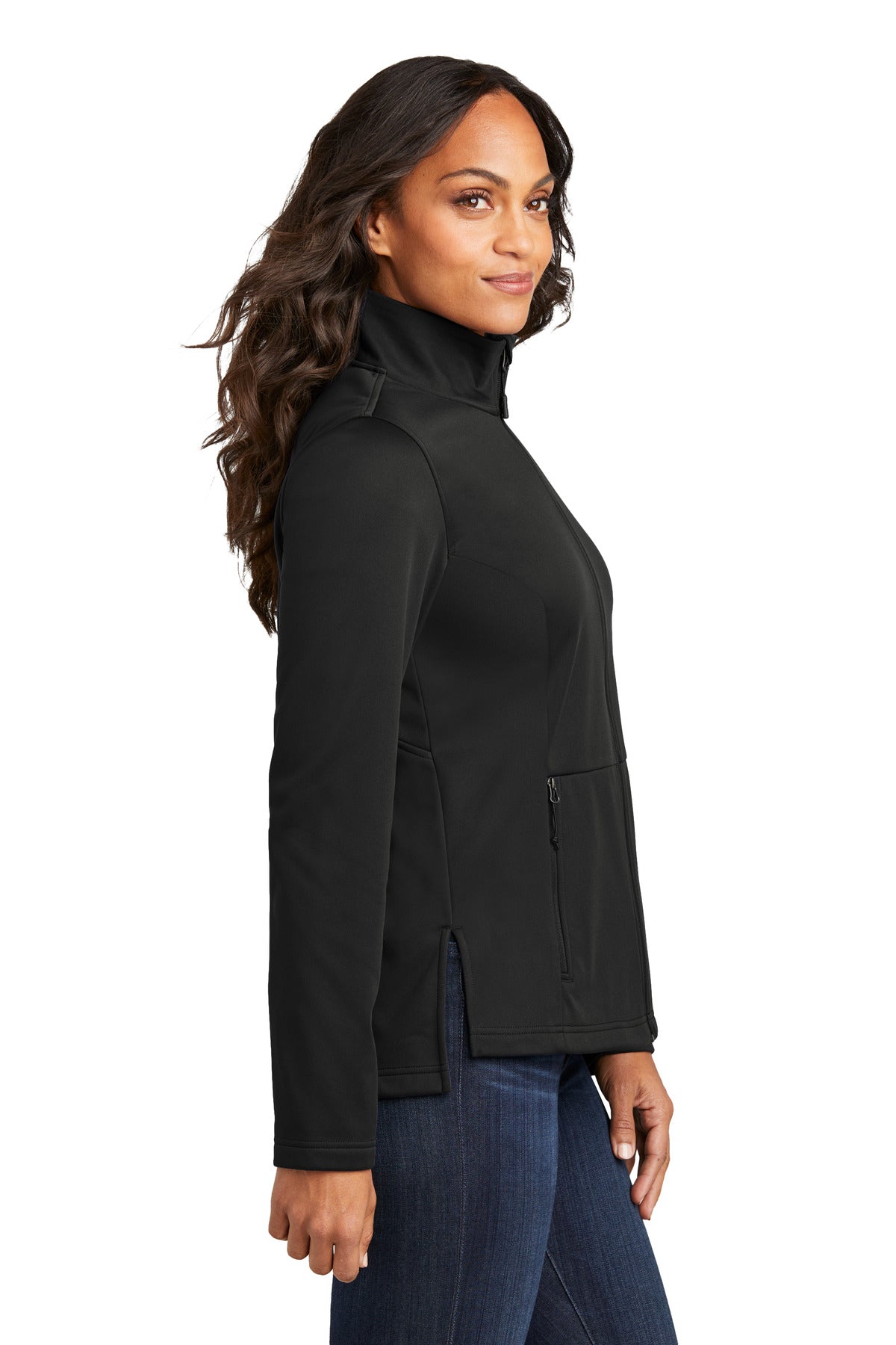 Port Authority Women's Flexshell Jacket L617 - Deep Black - side