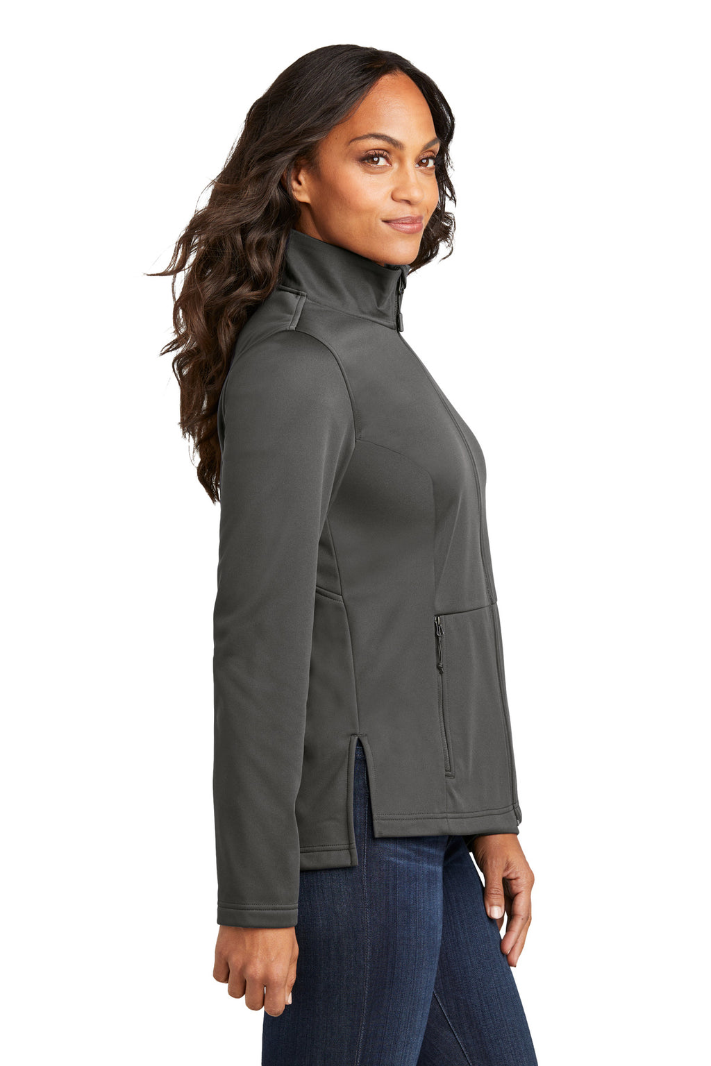 Port Authority Women's Flexshell Jacket L617 - Grey Steel - side