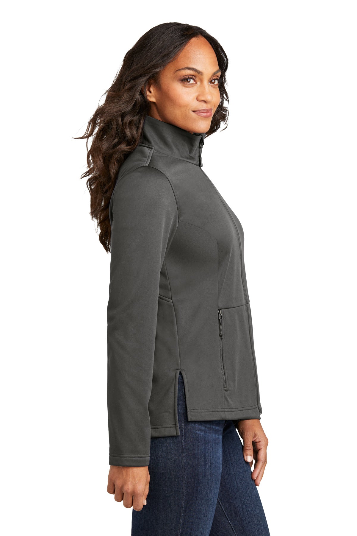 Port Authority Women's Flexshell Jacket L617 - Grey Steel - side