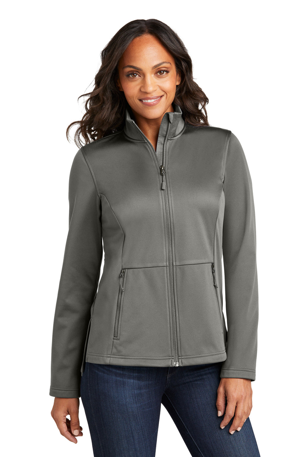 Port Authority Women's Flexshell Jacket L617 - Smoke Grey - front
