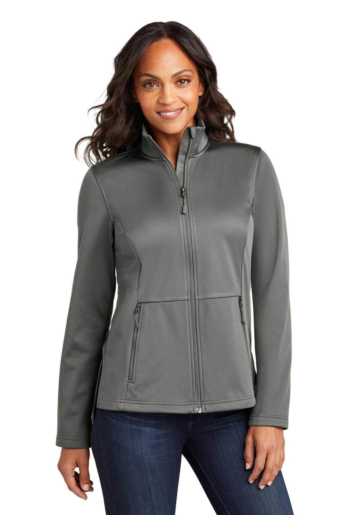 Port Authority Women's Flexshell Jacket L617 - Smoke Grey - front