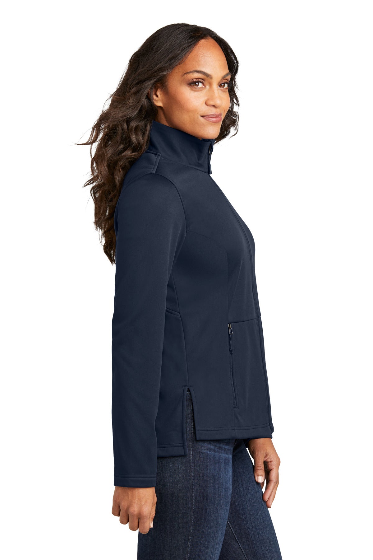 Port Authority Women's Flexshell Jacket L617 - True Navy - side