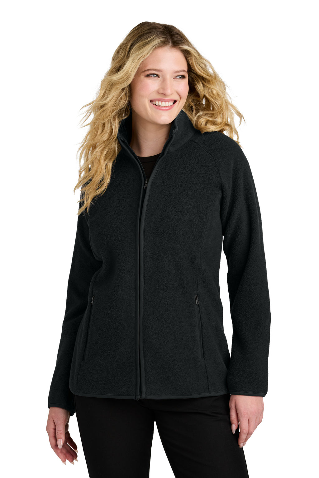 Port Authority Women's C-FREE Raglan Fleece L700 - Deep Black - front