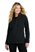 Port Authority Women's C-FREE Raglan Fleece L700 - Deep Black - front