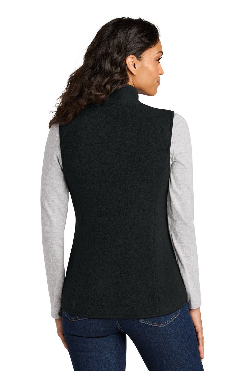 Port Authority Women's C-FREE Fleece Vest L702 - Deep Black - back