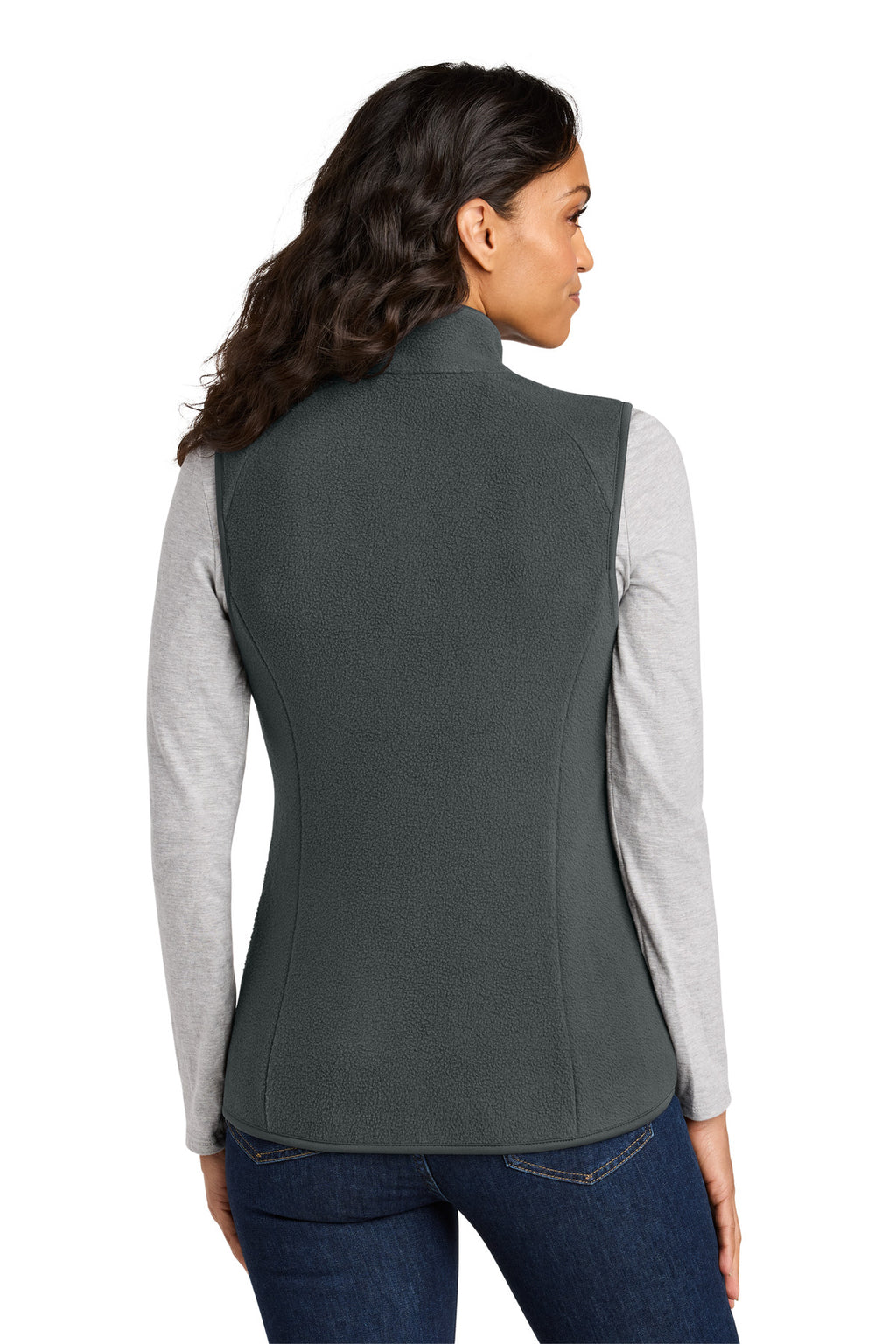 Port Authority Women's C-FREE Fleece Vest L702 - Grey Steel - back