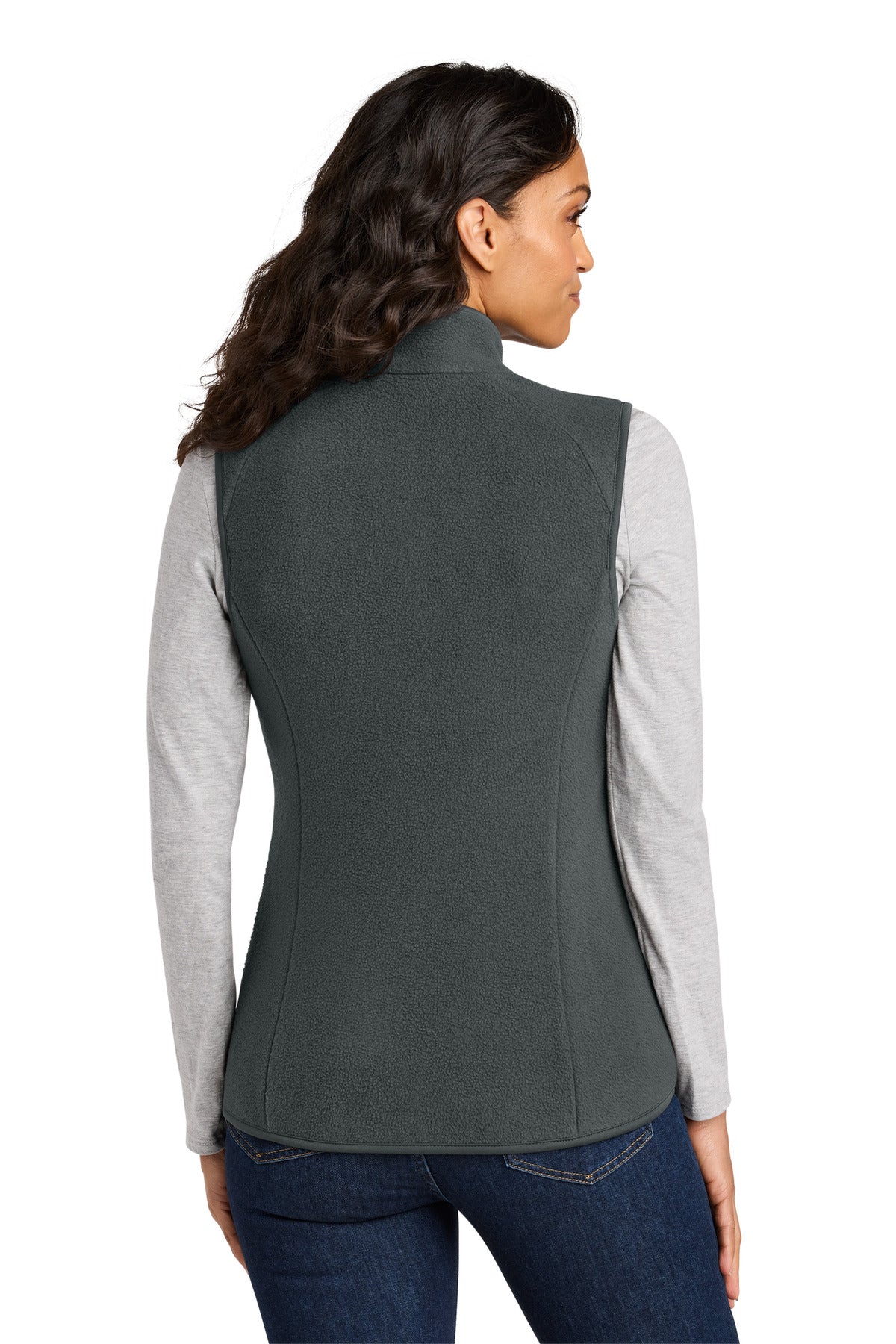 Port Authority Women's C-FREE Fleece Vest L702 - Grey Steel - back