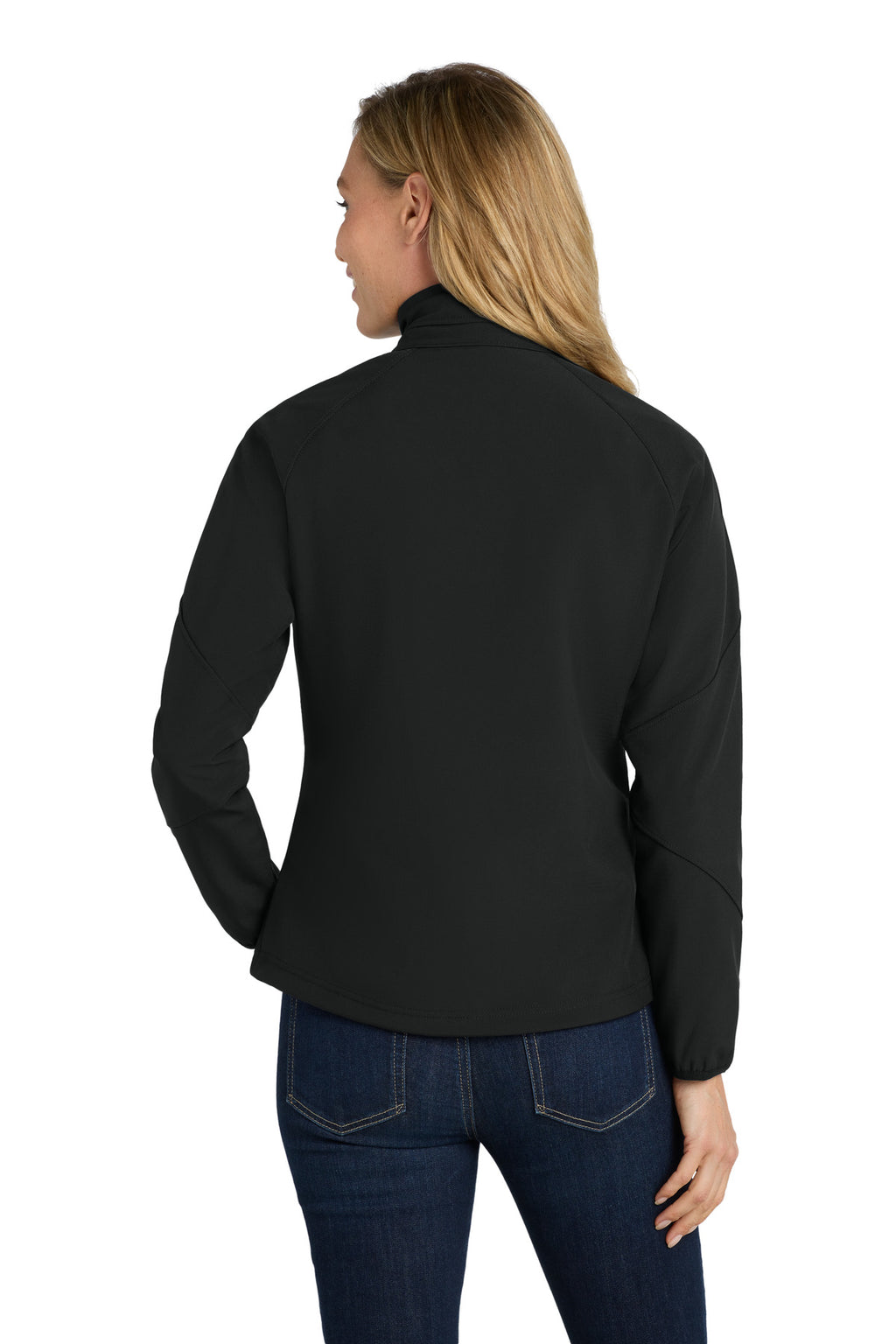 Port Authority Women's Textured Soft Shell Jacket. L705 - Black - back