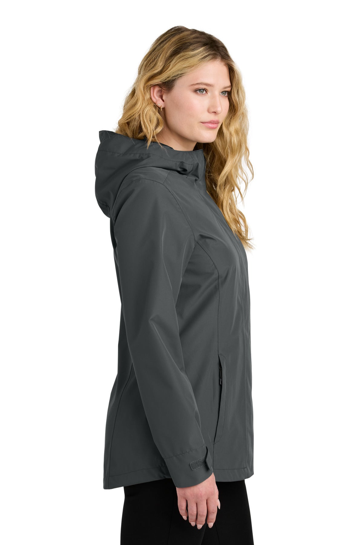 Port Authority Women's C-FREE Rain Jacket L714 - Grey Steel - side
