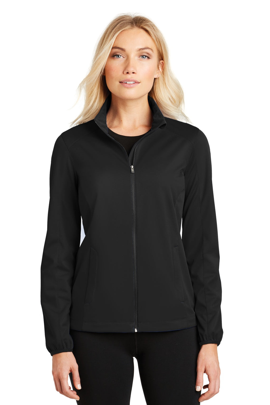 Port Authority Women's Active Soft Shell Jacket. L717 - Deep Black - front