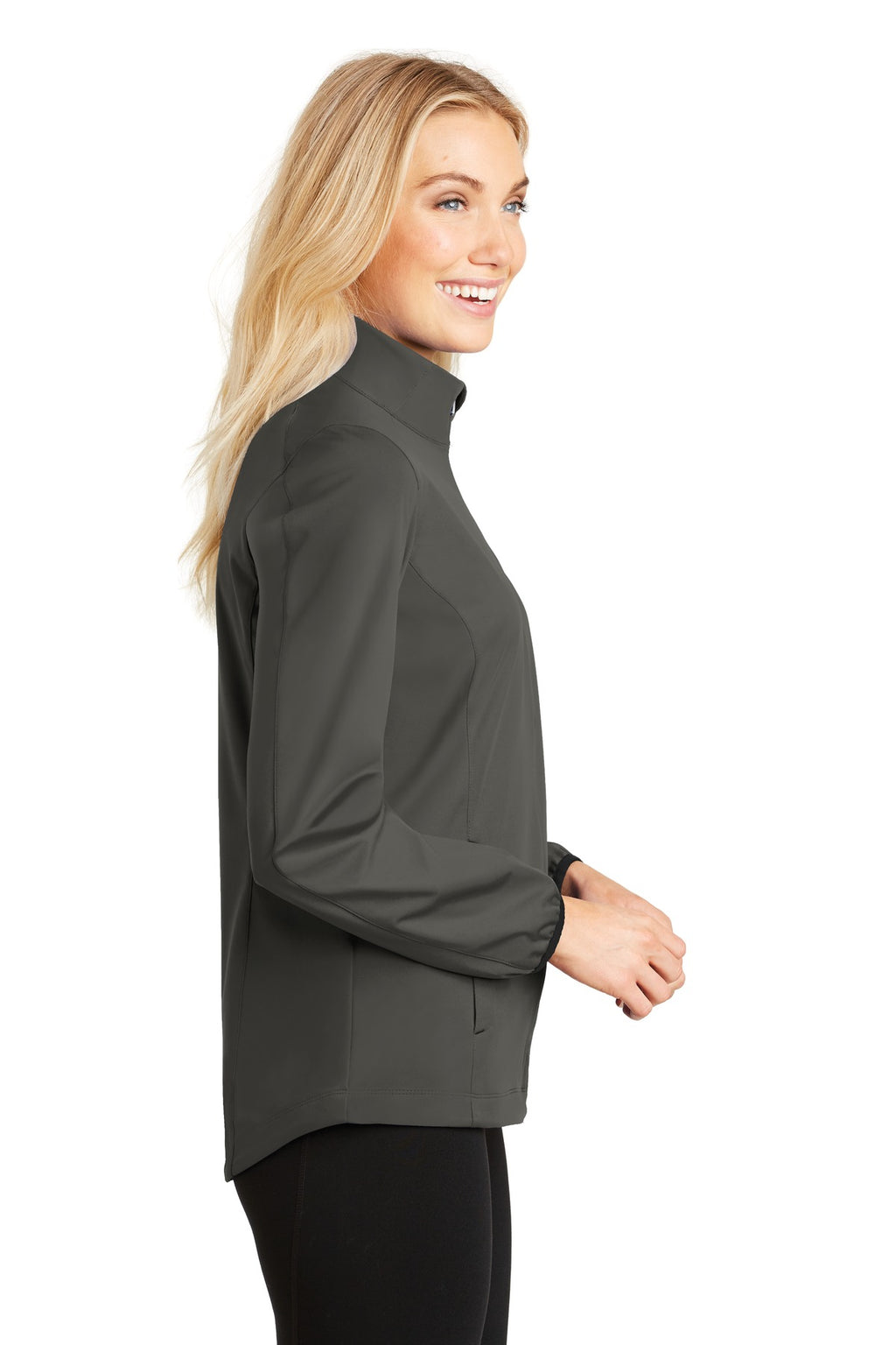 Port Authority Women's Active Soft Shell Jacket. L717 - Grey Steel - side