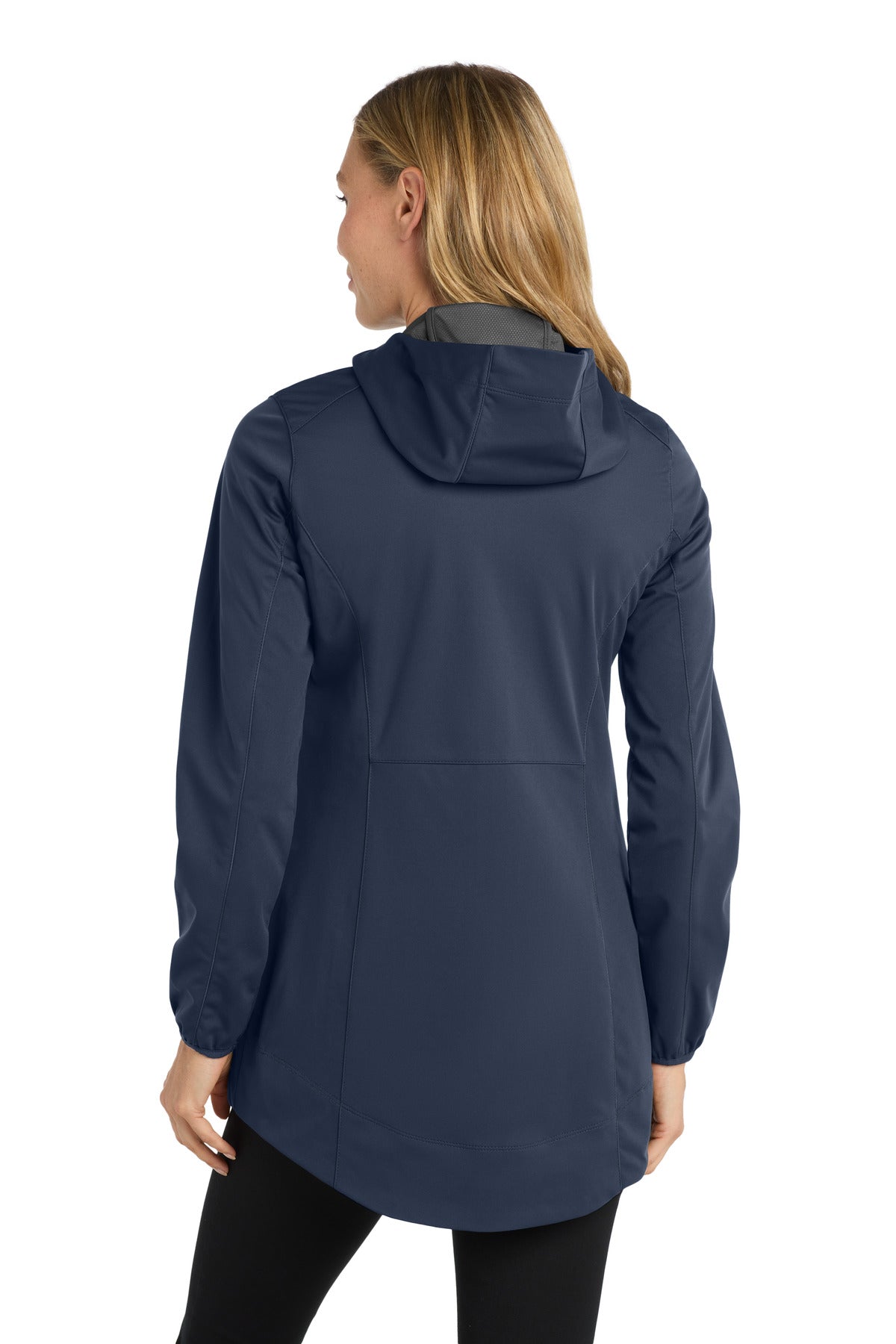 Port Authority Women's Active Hooded Soft Shell Jacket. L719 - Dress Blue Navy - back