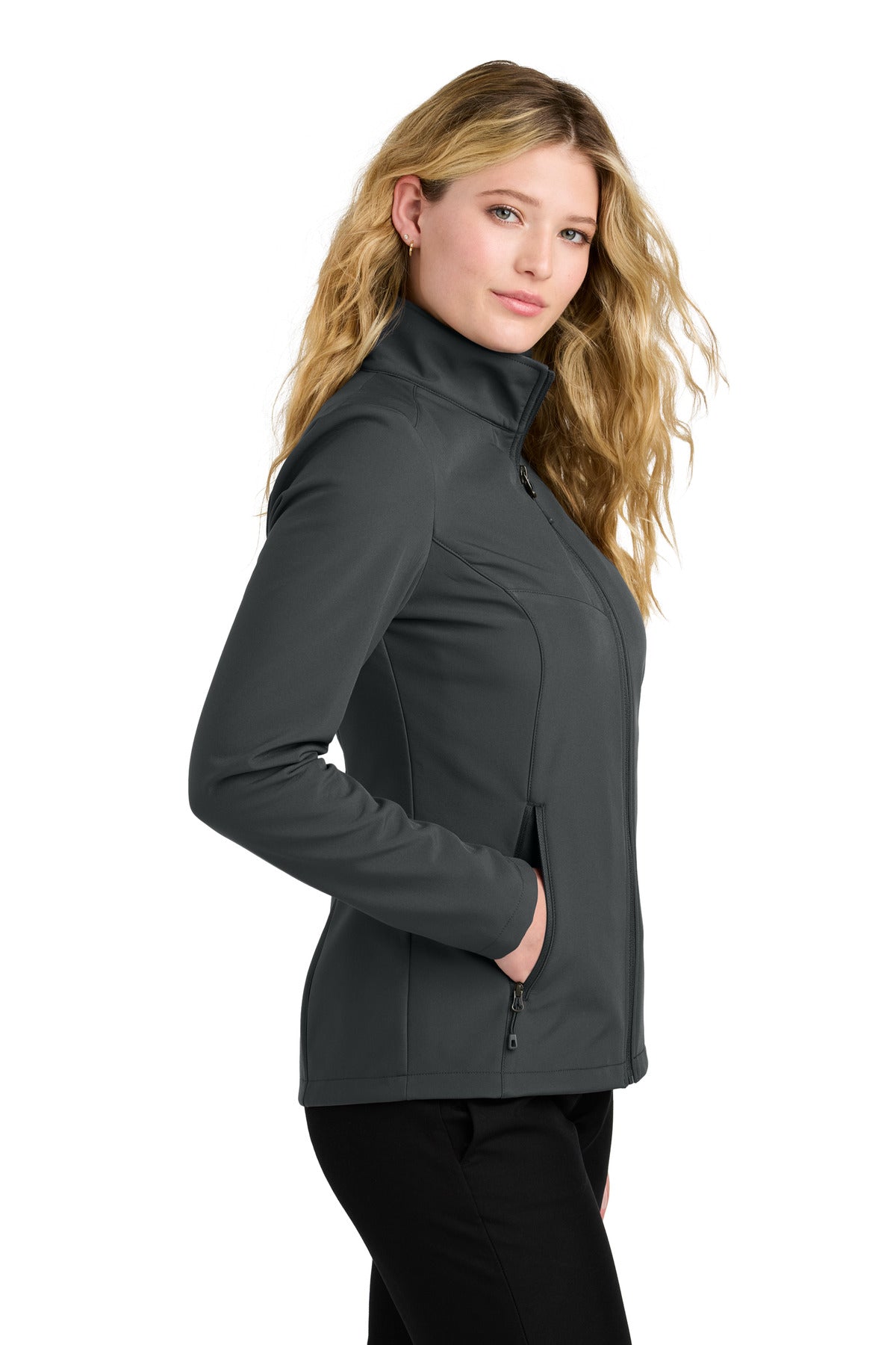 Port Authority Women's C-FREE Core Soft Shell L720 - Grey Steel - side