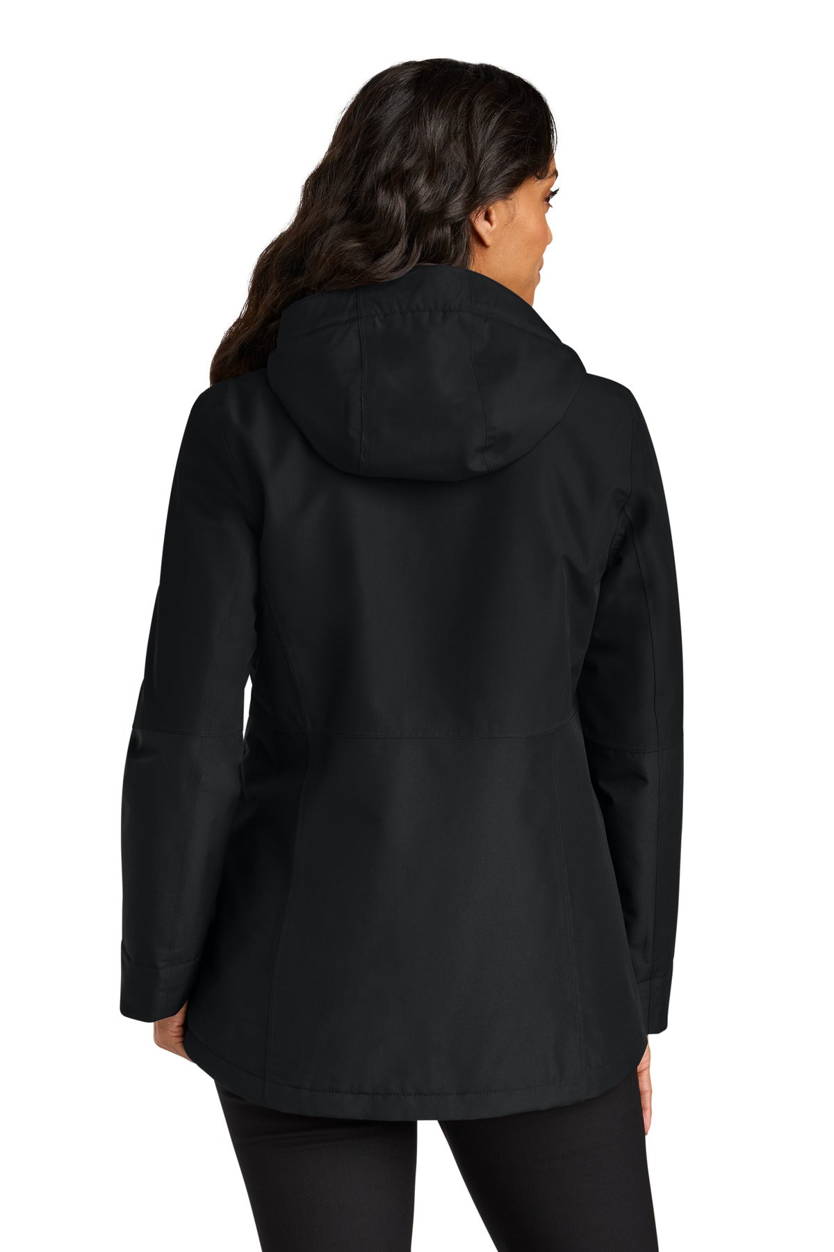 Port Authority Women's Insulated Heavy Ripstop Jacket L721 - Deep Black - back