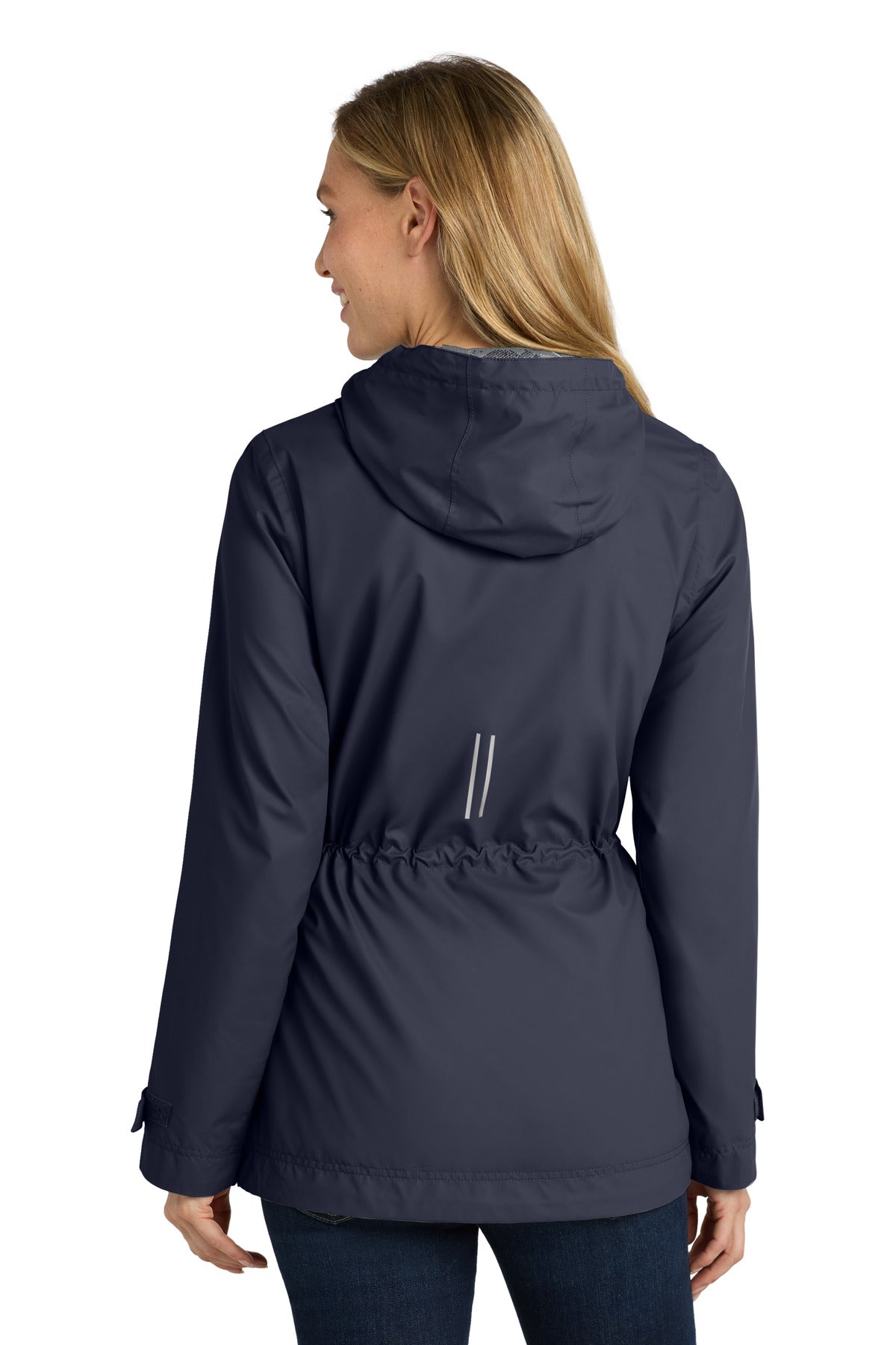 Port Authority Women's Northwest Slicker. L7710 - Navy - back