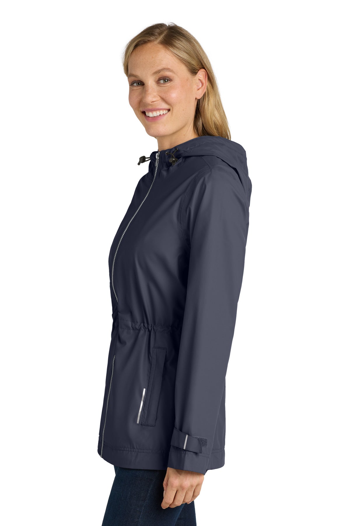 Port Authority Women's Northwest Slicker. L7710 - Navy - side