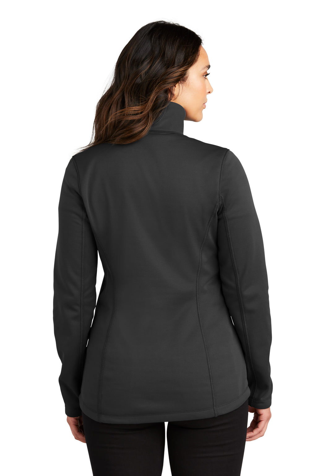 Port Authority Women's Smooth Fleece 1/4-Zip L804 - Deep Black - back