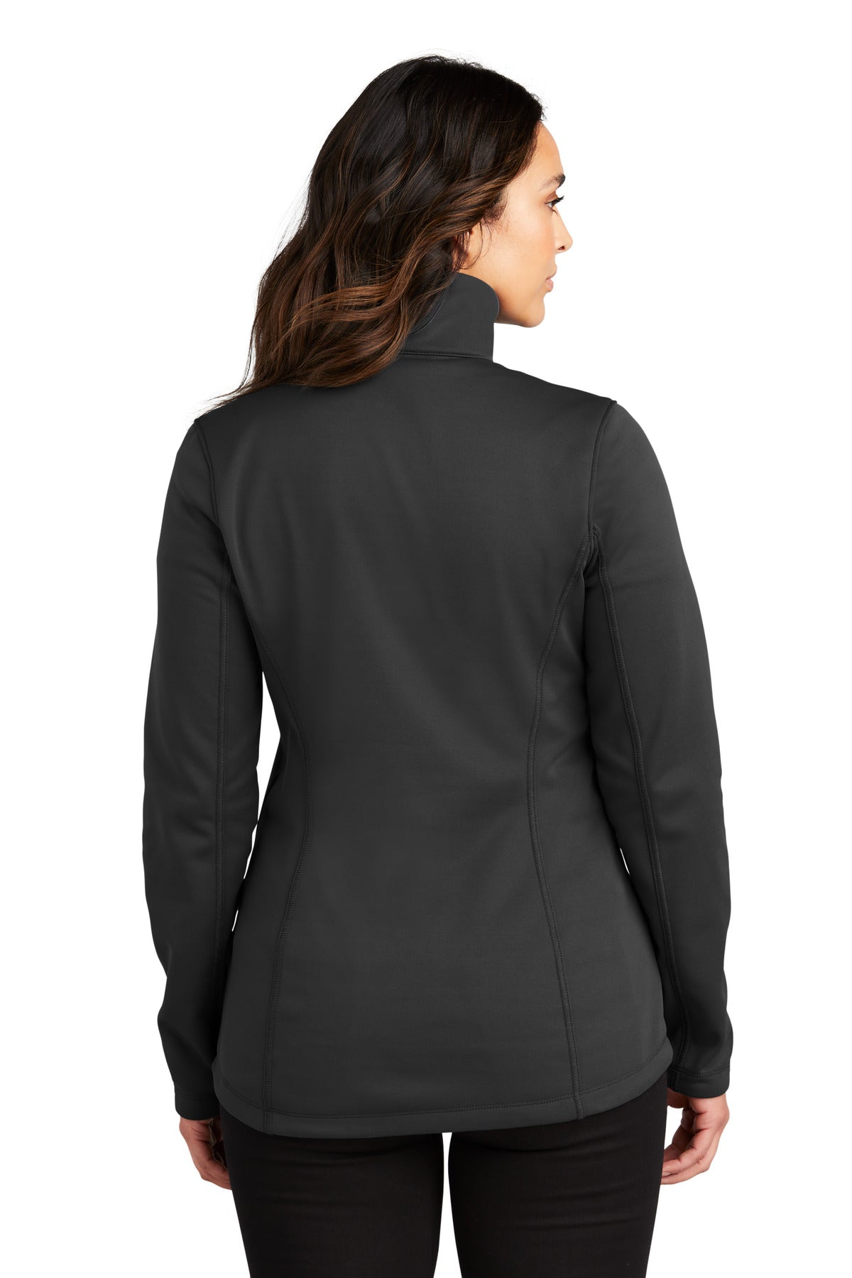 Port Authority Women's Smooth Fleece 1/4-Zip L804 - Deep Black - back