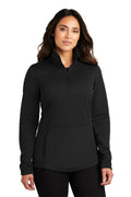 Port Authority Women's Smooth Fleece 1/4-Zip L804 - Deep Black - front