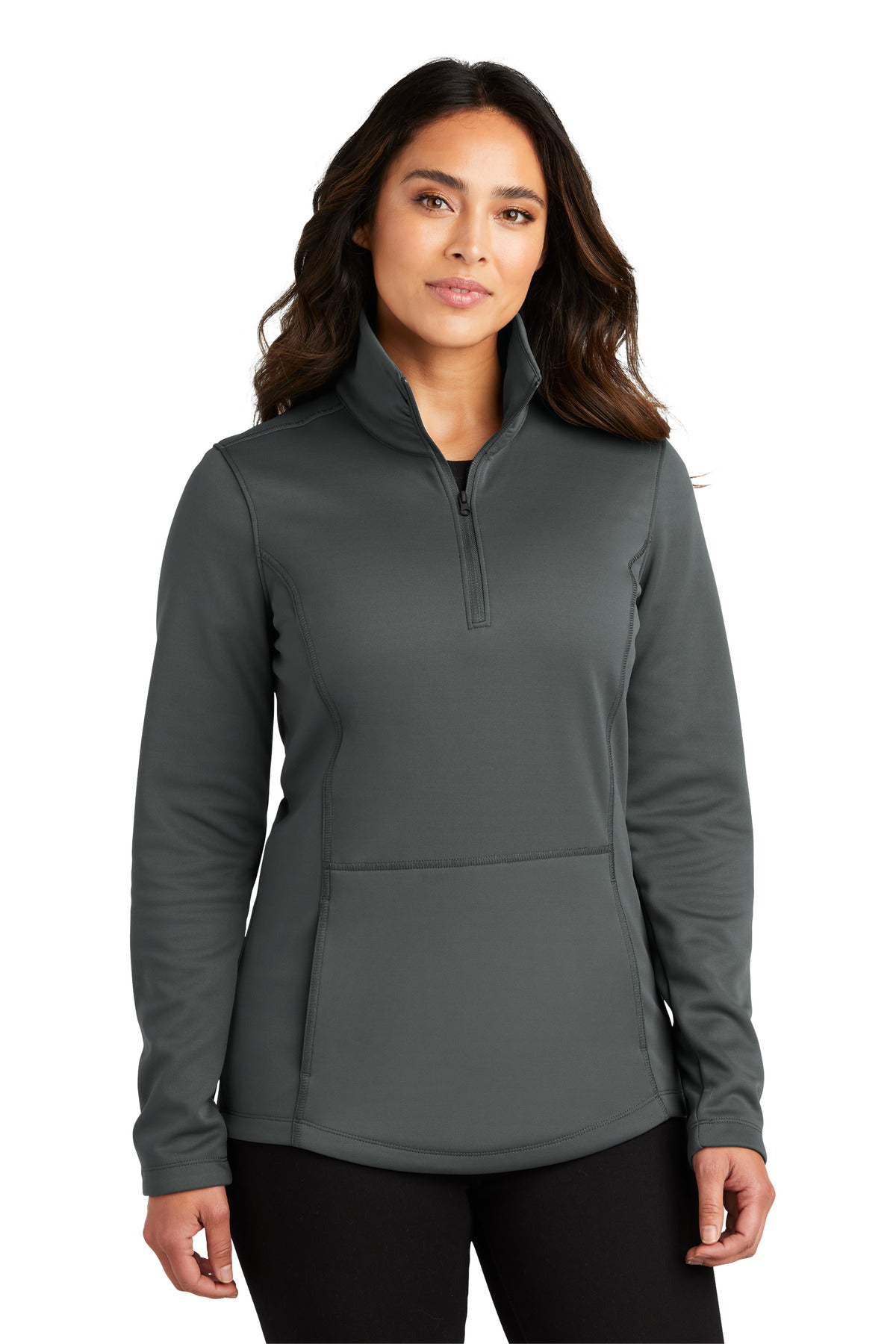 Port Authority Women's Smooth Fleece 1/4-Zip L804 - Graphite - front