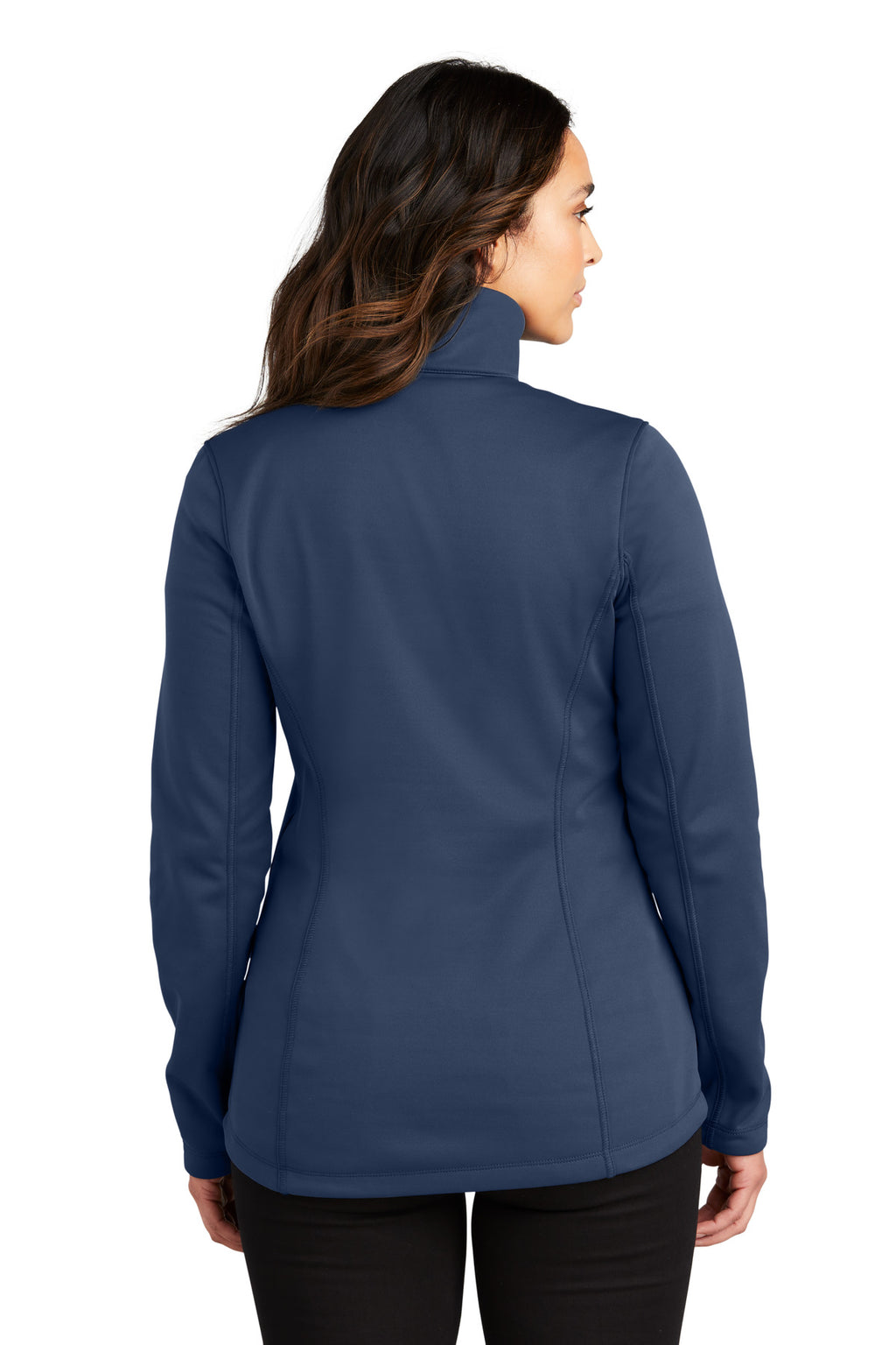 Port Authority Women's Smooth Fleece 1/4-Zip L804 - River Blue Navy - back