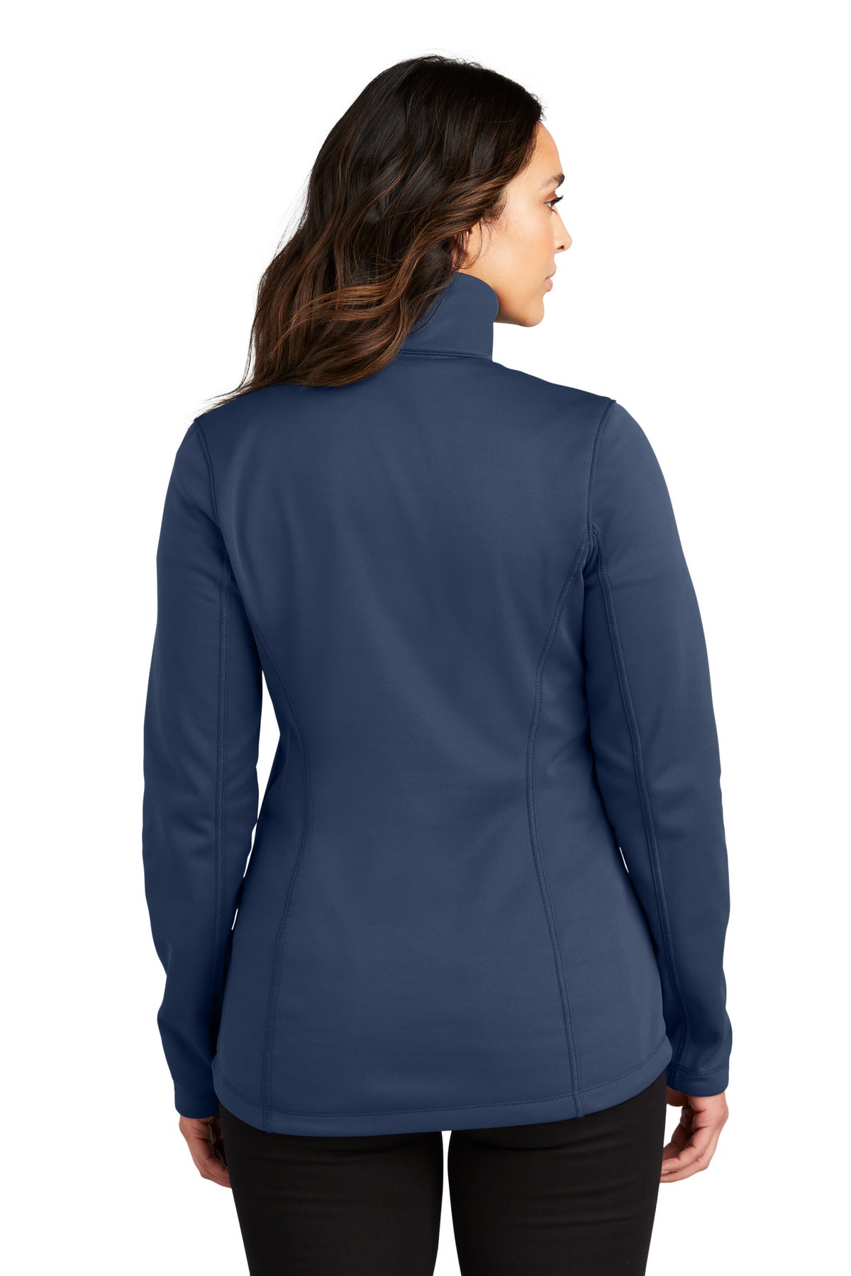 Port Authority Women's Smooth Fleece 1/4-Zip L804 - River Blue Navy - back