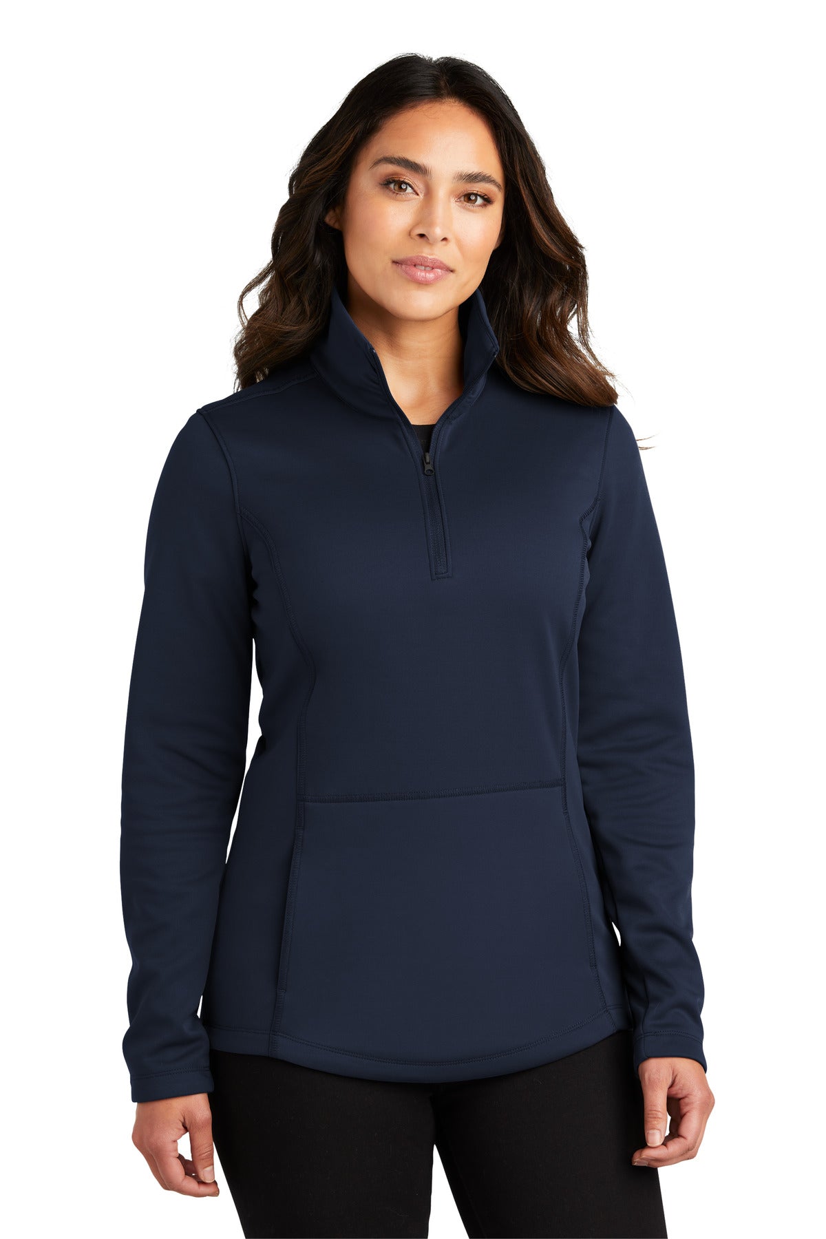 Port Authority Women's Smooth Fleece 1/4-Zip L804 - River Blue Navy - front