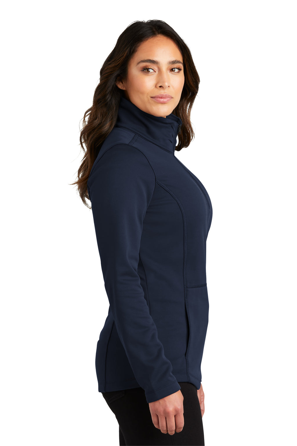 Port Authority Women's Smooth Fleece 1/4-Zip L804 - River Blue Navy - side