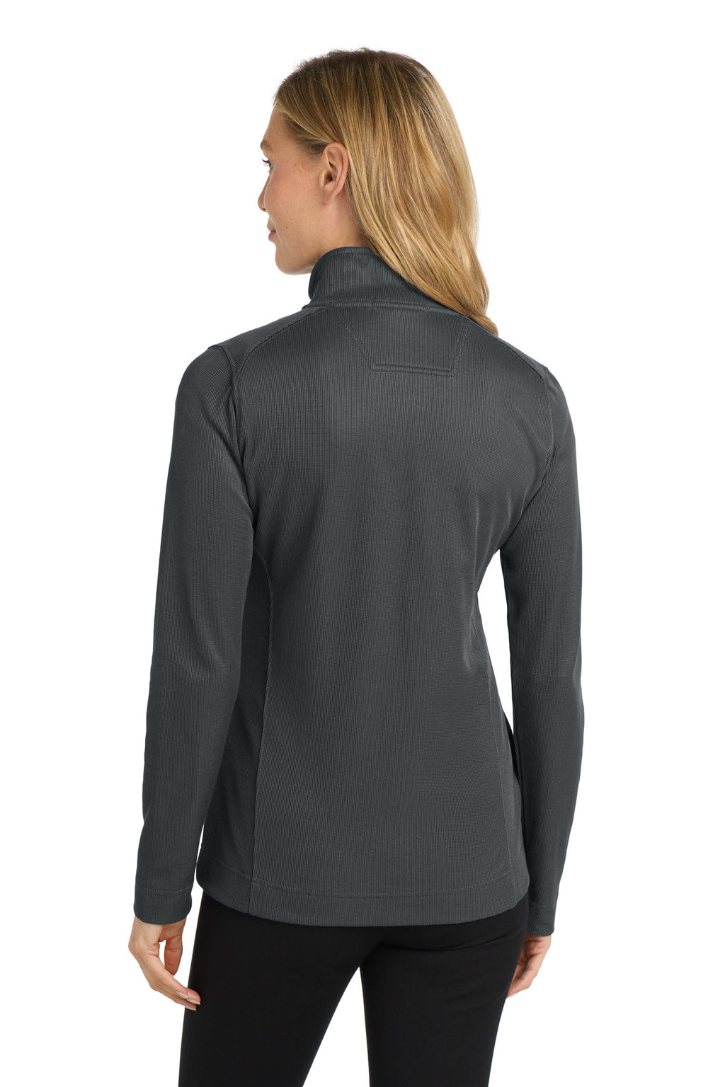 Port Authority Women's Vertical Texture Full-Zip Jacket. L805 - Iron Grey/ Black - back