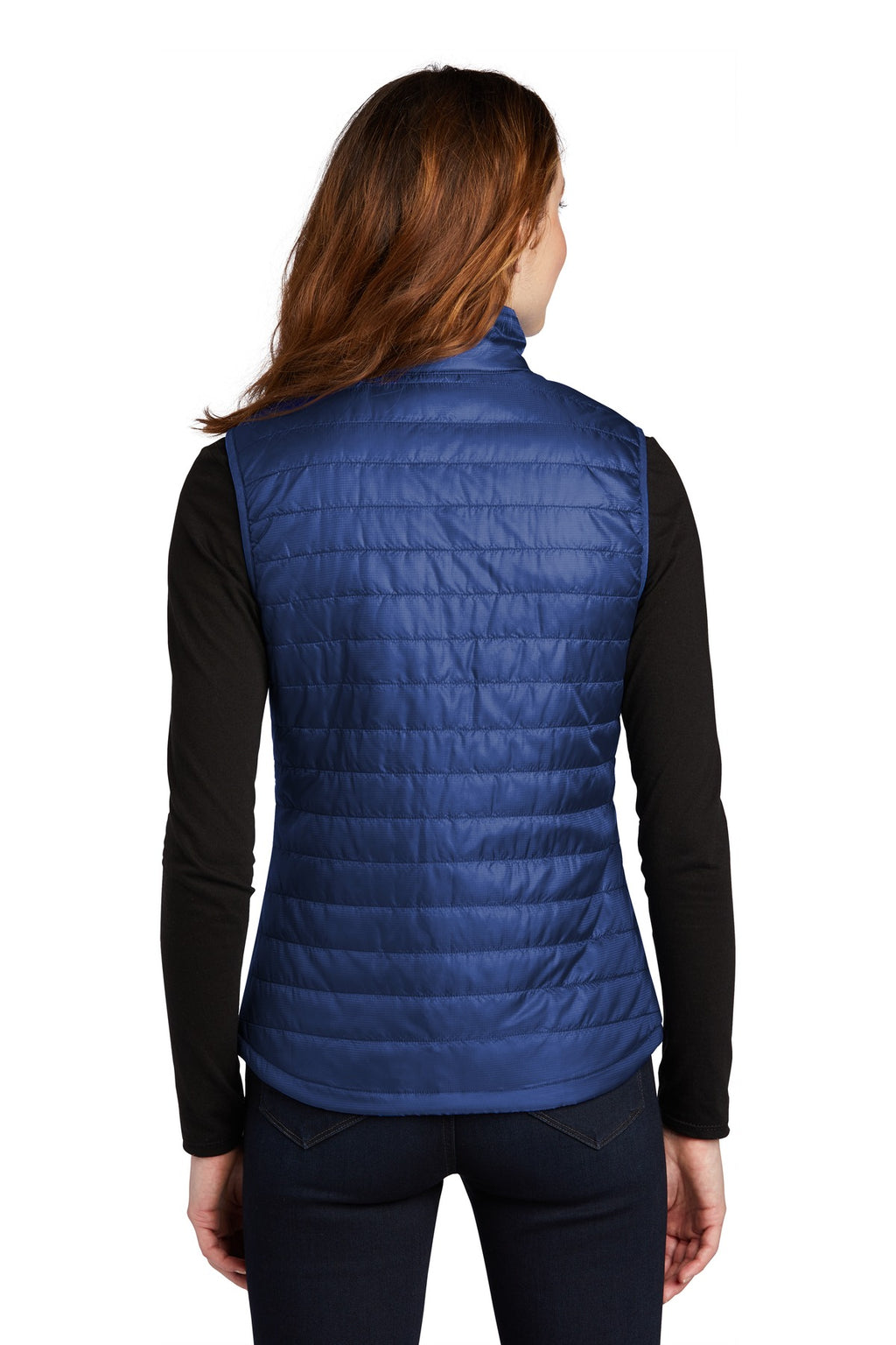 Port Authority Women's Packable Puffy Vest L851 - Cobalt Blue - back
