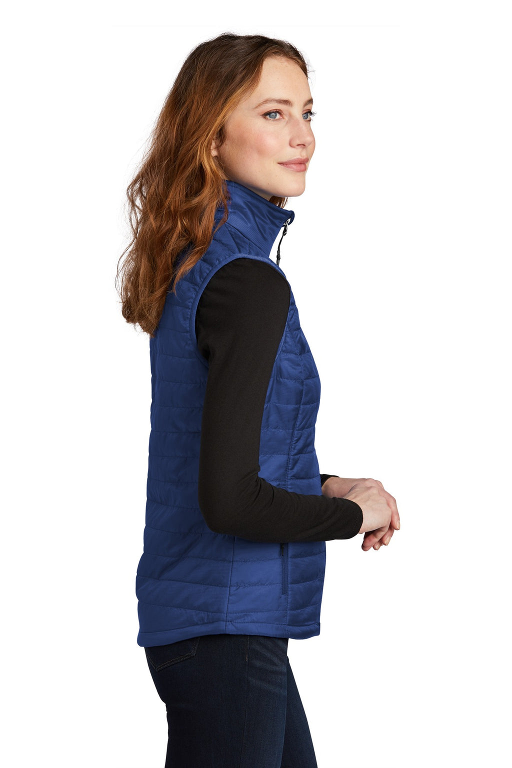 Port Authority Women's Packable Puffy Vest L851 - Cobalt Blue - side