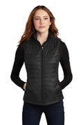Port Authority Women's Packable Puffy Vest L851 - Deep Black - front