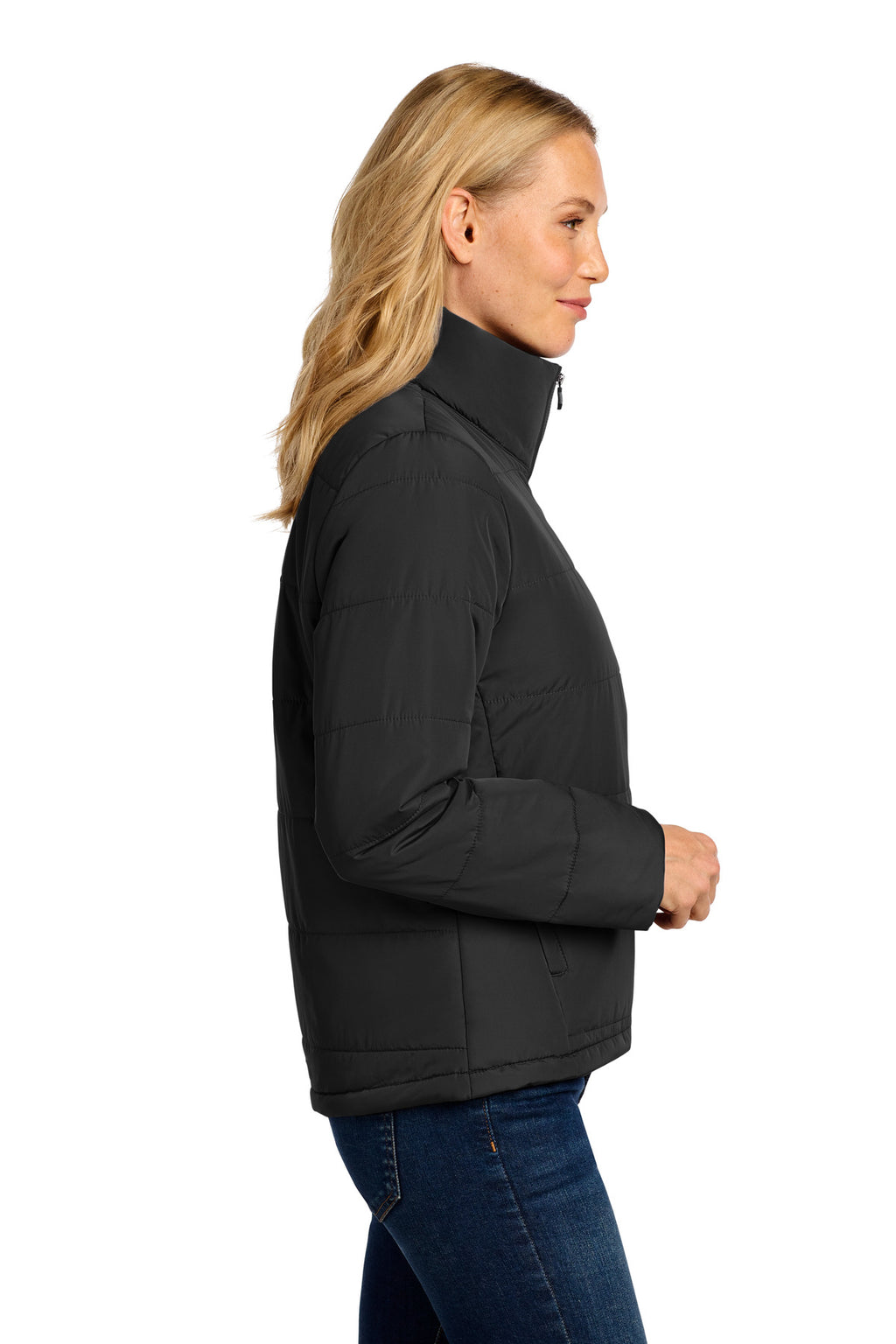 Port Authority Women's Puffer Jacket L852 - Deep Black - side