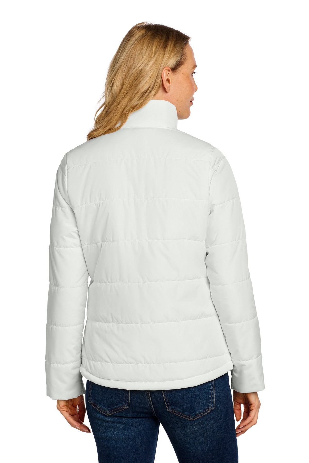 Port Authority Women's Puffer Jacket L852 - Marshmallow - back