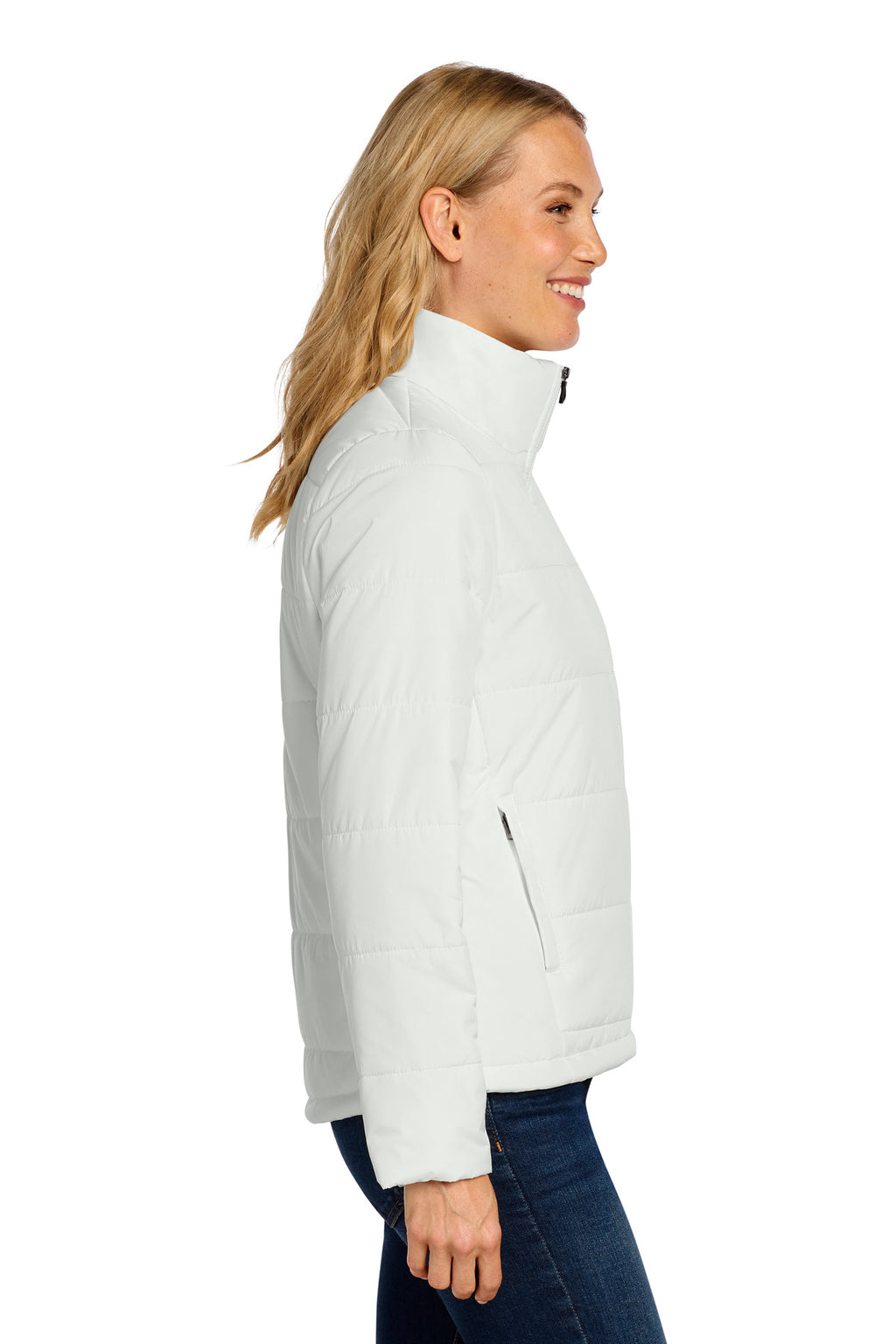 Port Authority Women's Puffer Jacket L852 - Marshmallow - side