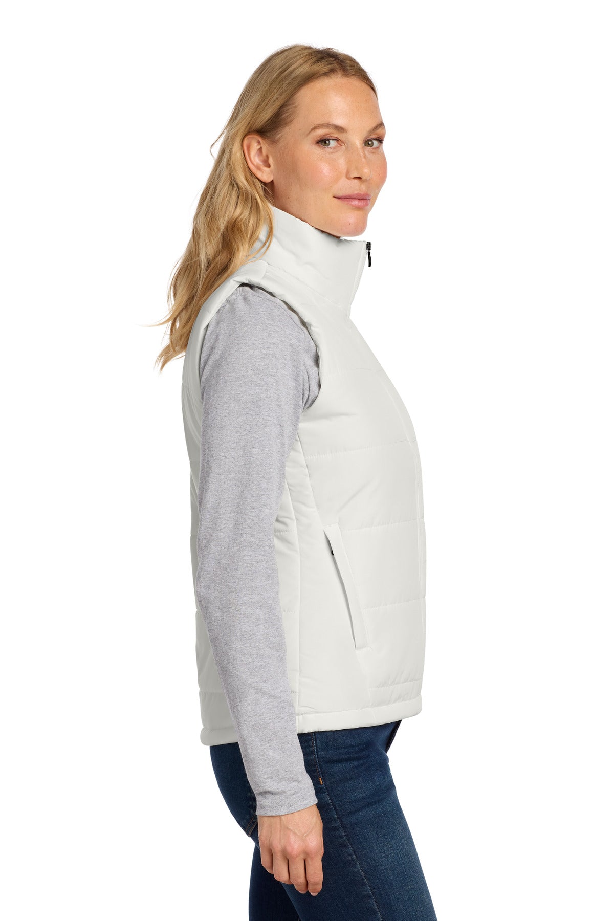 Port Authority Women's Puffer Vest L853 - Marshmallow - side